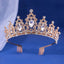Luxury Elegant AB Crystal Crown Hair Accessories Tiara For Women Party Red Purple Rhinestone Bridal Crown New Hair Jewelry - Slobuy