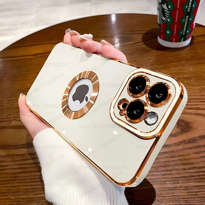 Luxury Fashion Plating Shockproof Cases For iPhone 15 14 13 12 11 Pro Max Plus Soft Silicone Protective Cover Phone Accessories - Slobuy