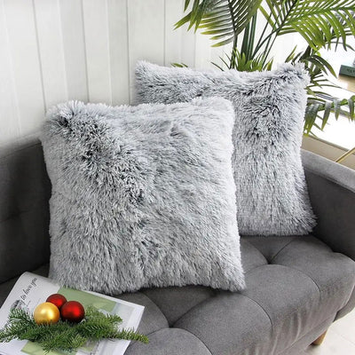 Luxury Faux Fur Throw Pillow Cover Super Soft Cushion Case for Sofa Bed  Living Room Fluffy Cushion Cover 45x45 CM Home Decro - Slobuy