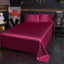 Luxury Flat Sheet Solid Color Satin Bed Sheet Soft Comfortable Bedsheet High-End Bedclothes Sheet - Slobuy