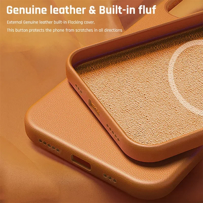 Luxury Leather For Magsafe Magnetic Case For iPhone 15 14 13 Pro Max Plus Mini With Animation Charging Phone Cases Accessories - Slobuy