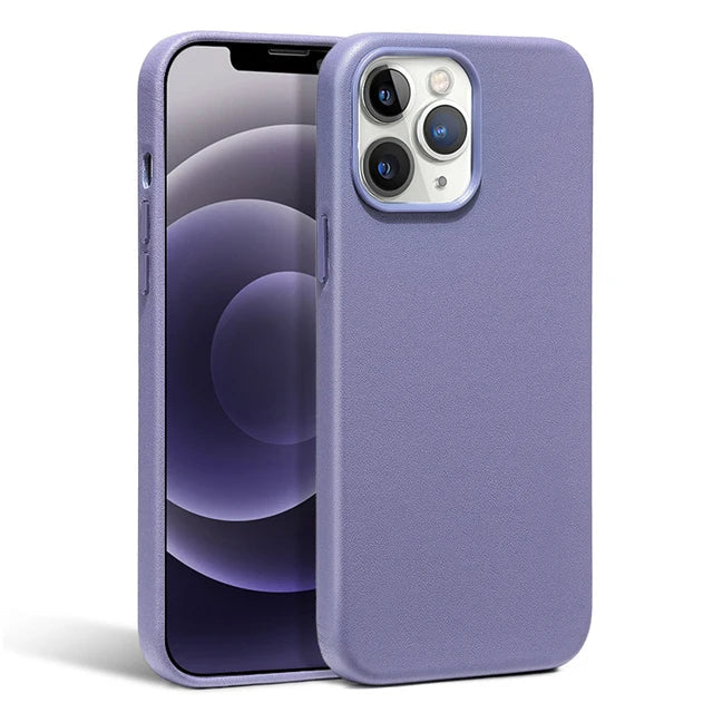 Luxury Leather Magnetic Case For iPhone 15 14 13 Pro Max Plus Mini For Magsafe Wireless Charging With Animation Phone Accessorie - Slobuy