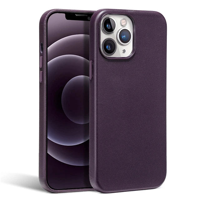 Luxury Leather Magnetic Case For iPhone 15 14 13 Pro Max Plus Mini For Magsafe Wireless Charging With Animation Phone Accessorie - Slobuy
