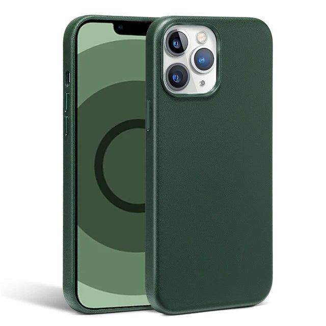Luxury Leather Magnetic Case For iPhone 15 14 13 Pro Max Plus Mini For Magsafe Wireless Charging With Animation Phone Accessorie - Slobuy