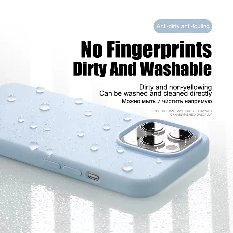 Luxury Liquid Silicone Case For iPhone 11 13 12 14 15 Pro Max 8 Plus Mini Phone Cases X XR XS Shockproof Soft Cover Accessories - Slobuy