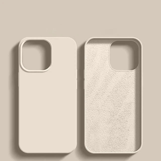 Luxury Liquid Silicone Phone Case For APPLE iPhone 11 13 12 14 15 Pro Max Cases For iPhone 15 Plus Shockproof Protective Cover - Slobuy