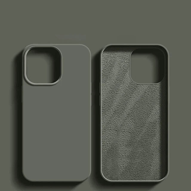 Luxury Liquid Silicone Phone Case For APPLE iPhone 11 13 12 14 15 Pro Max Cases For iPhone 15 Plus Shockproof Protective Cover - Slobuy