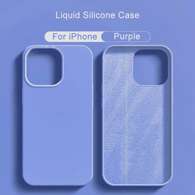 Luxury Liquid Silicone Phone Case For APPLE iPhone 11 13 12 14 15 Pro Max Cases For iPhone 15 Plus Shockproof Protective Cover - Slobuy