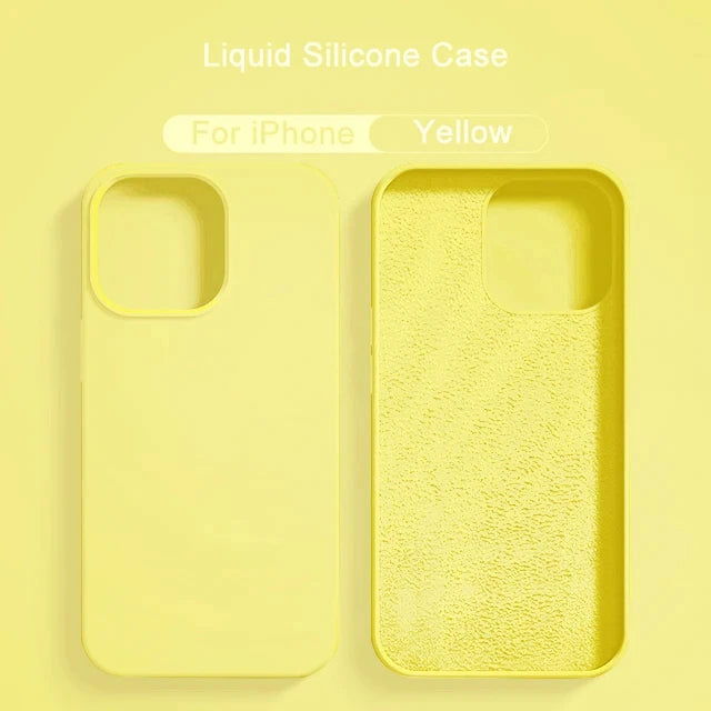 Luxury Liquid Silicone Phone Case For APPLE iPhone 11 13 12 14 15 Pro Max Cases For iPhone 15 Plus Shockproof Protective Cover - Slobuy