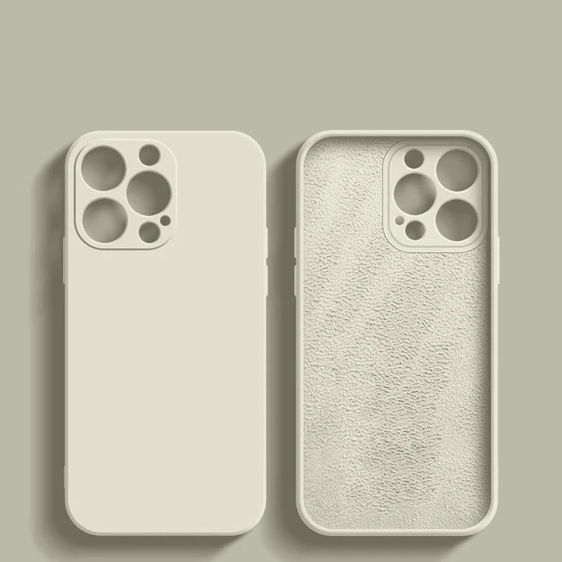 Luxury Liquid Silicone Phone Case For iPhone 11 13 12 14 15 Pro Max Cases Shockproof Back Cover For iPhone 15 Plus Accessories - Slobuy