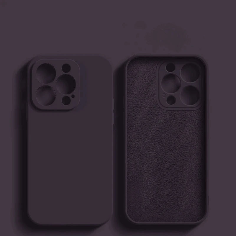 Luxury Liquid Silicone Phone Case For iPhone 11 13 12 14 15 Pro Max Cases Shockproof Back Cover For iPhone 15 Plus Accessories - Slobuy
