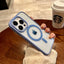 Luxury Magsafe Transparent Phone Case For iPhone 15 14 11 12 13 Pro Max Plus Mini Magnetic Wireless Charge Clear Cases Cover - Slobuy