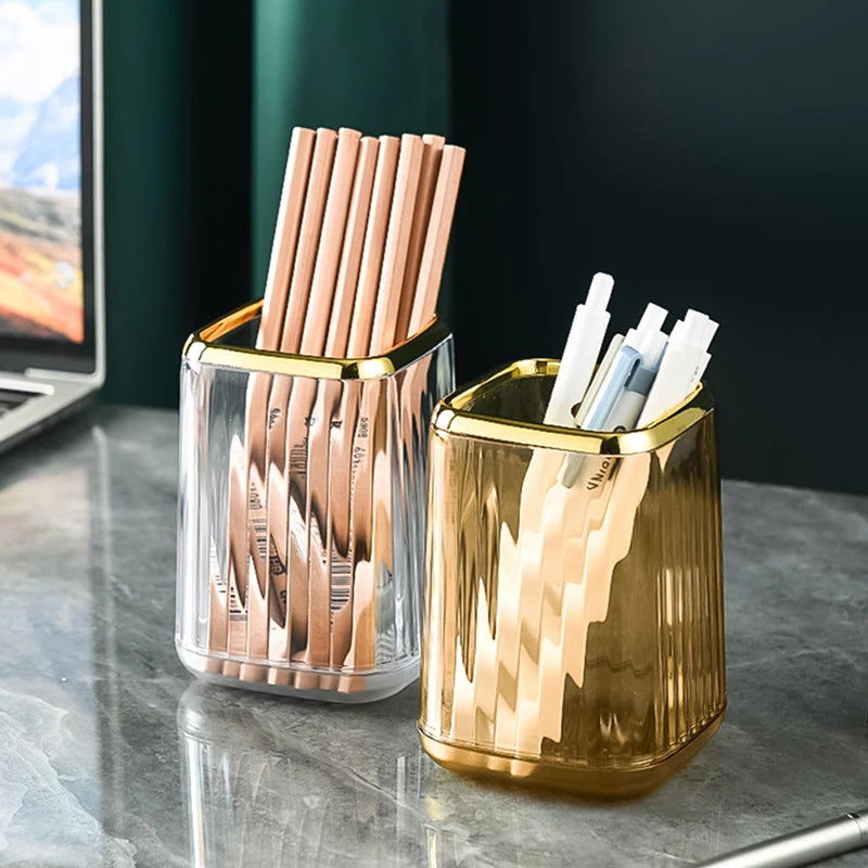 Luxury Makeup Organizers Desktop Cosmetic Brush Storage Box Office Pen Case Make Up Brushes Organizer Lipstick Sundries Holder - Slobuy