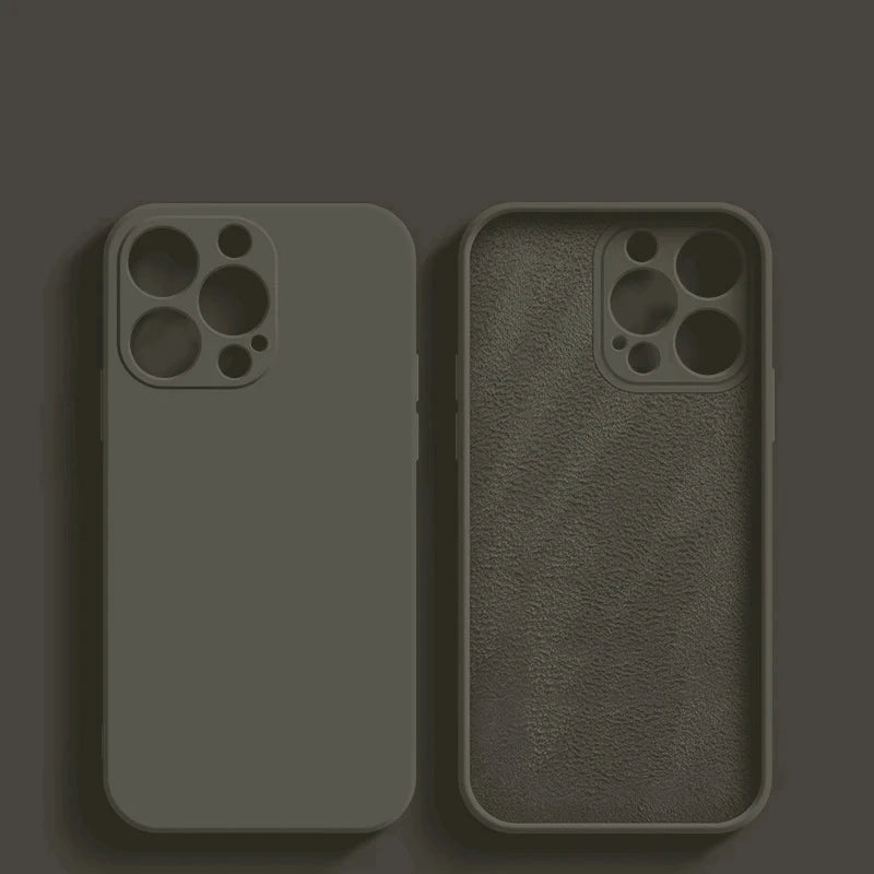 Luxury Original Liquid Silicone Case For iPhone 15 14 13 12 11 Pro Max Plus Soft Cases Shockproof Bumper Cover Phone Accessories - Slobuy