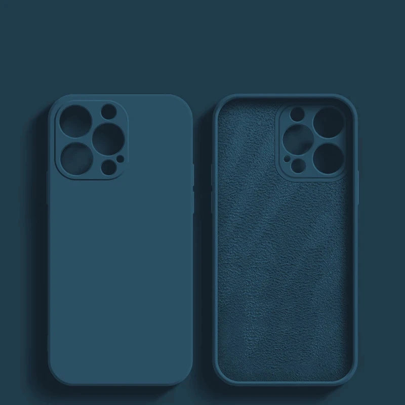 Luxury Original Liquid Silicone Case For iPhone 15 14 13 12 11 Pro Max Plus Soft Cases Shockproof Bumper Cover Phone Accessories - Slobuy
