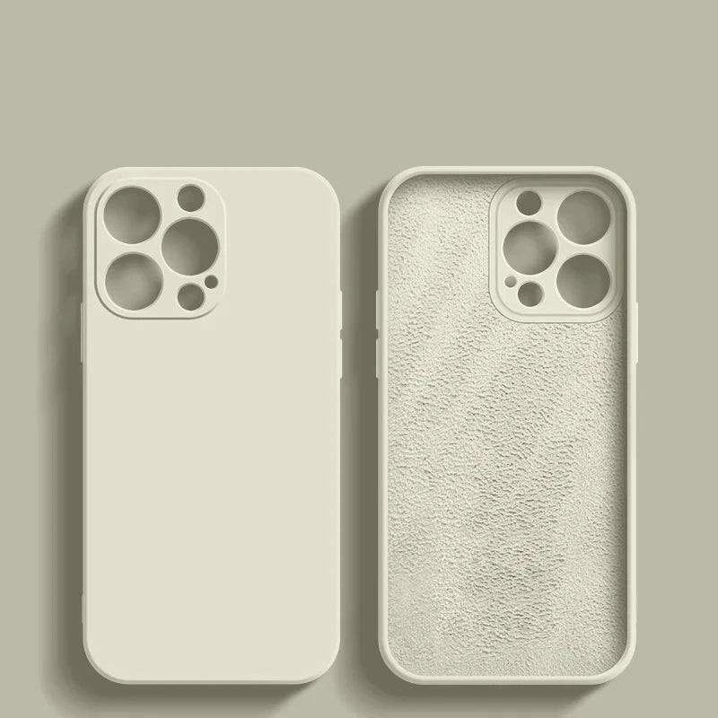Luxury Original Liquid Silicone Case For iPhone 15 14 13 12 11 Pro Max Plus Soft Cases Shockproof Bumper Cover Phone Accessories - Slobuy