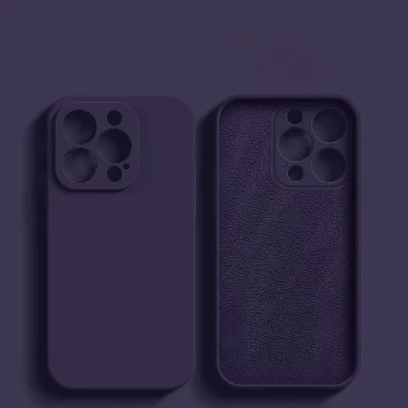 Luxury Original Liquid Silicone Case For iPhone 15 14 13 12 11 Pro Max Plus Soft Cases Shockproof Bumper Cover Phone Accessories - Slobuy
