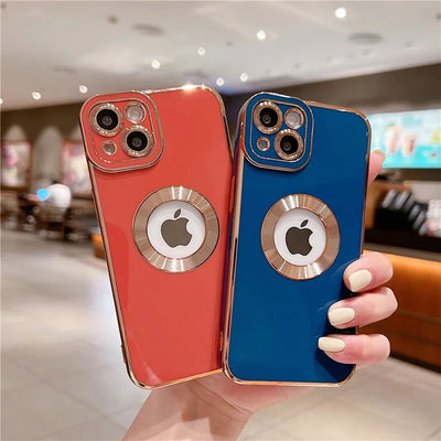 Luxury Plating Shockproof Case For iPhone 15 14 13 12 11 Pro Max Silicone Cover For Apple 14 15 Plus Coque Phone Accessories - Slobuy