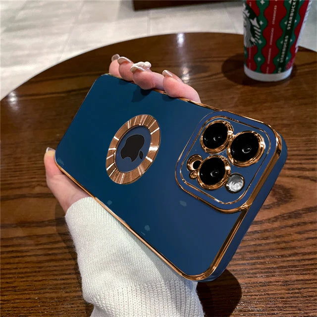 Luxury Plating Shockproof Case For iPhone 15 14 13 12 11 Pro Max Silicone Cover For Apple 14 15 Plus Coque Phone Accessories - Slobuy