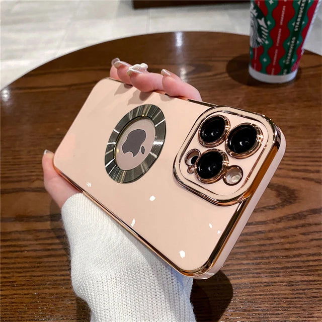 Luxury Plating Shockproof Case For iPhone 15 14 13 12 11 Pro Max Silicone Cover For Apple 14 15 Plus Coque Phone Accessories - Slobuy