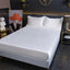 Luxury Satin Fitted Sheet High-End Solid Color Mattress Cover With Elastic Band Bed Sheet Rayon Fit Sheet - Slobuy