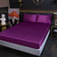 Luxury Satin Fitted Sheet High-End Solid Color Mattress Cover With Elastic Band Bed Sheet Rayon Fit Sheet - Slobuy