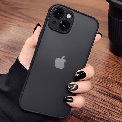 Luxury Shockproof Matte Phone Case For iPhone 15 14 13 12 11 Pro Max XR XS X 7 8 Plus SE 2020 2022 Mini Bumper Transparent Cover - Slobuy