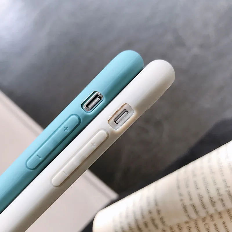 Luxury Silicone Phone Case for iPhone 11 13 12 Pro Max mini Soft Candy Cover for iPhone iPhone XR XS X 6 6S 7 8 Plus Cases - Slobuy