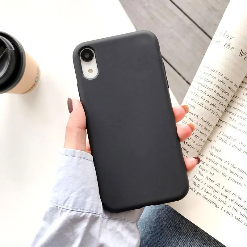 Luxury Silicone Phone Case for iPhone 11 13 12 Pro Max mini Soft Candy Cover for iPhone iPhone XR XS X 6 6S 7 8 Plus Cases - Slobuy