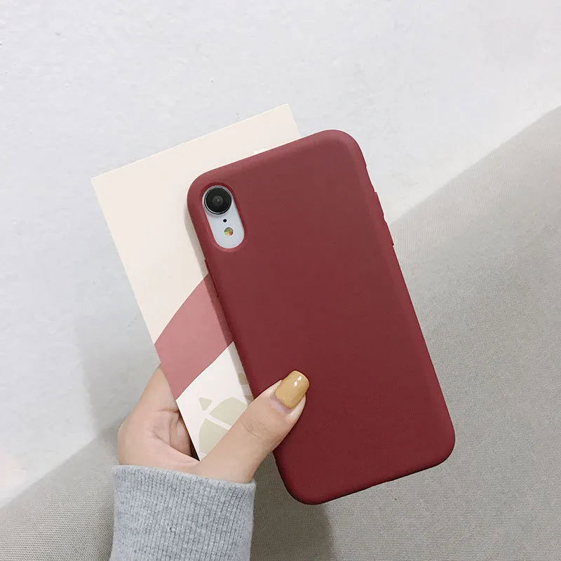Luxury Silicone Phone Case for iPhone 11 13 12 Pro Max mini Soft Candy Cover for iPhone iPhone XR XS X 6 6S 7 8 Plus Cases - Slobuy