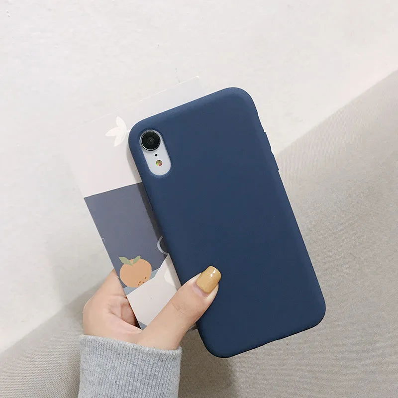 Luxury Silicone Phone Case for iPhone 11 13 12 Pro Max mini Soft Candy Cover for iPhone iPhone XR XS X 6 6S 7 8 Plus Cases - Slobuy