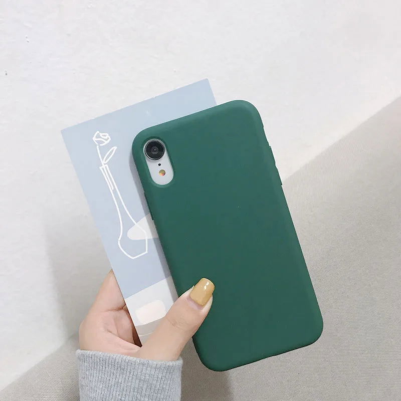 Luxury Silicone Phone Case for iPhone 11 13 12 Pro Max mini Soft Candy Cover for iPhone iPhone XR XS X 6 6S 7 8 Plus Cases - Slobuy