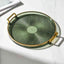 Luxury Storage Tray With Golden Handle Household Tea Dessert Fruit Storage Tray Living Room Kitchen Storage Plate Dinner Plate - Slobuy
