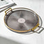 Luxury Storage Tray With Golden Handle Household Tea Dessert Fruit Storage Tray Living Room Kitchen Storage Plate Dinner Plate - Slobuy