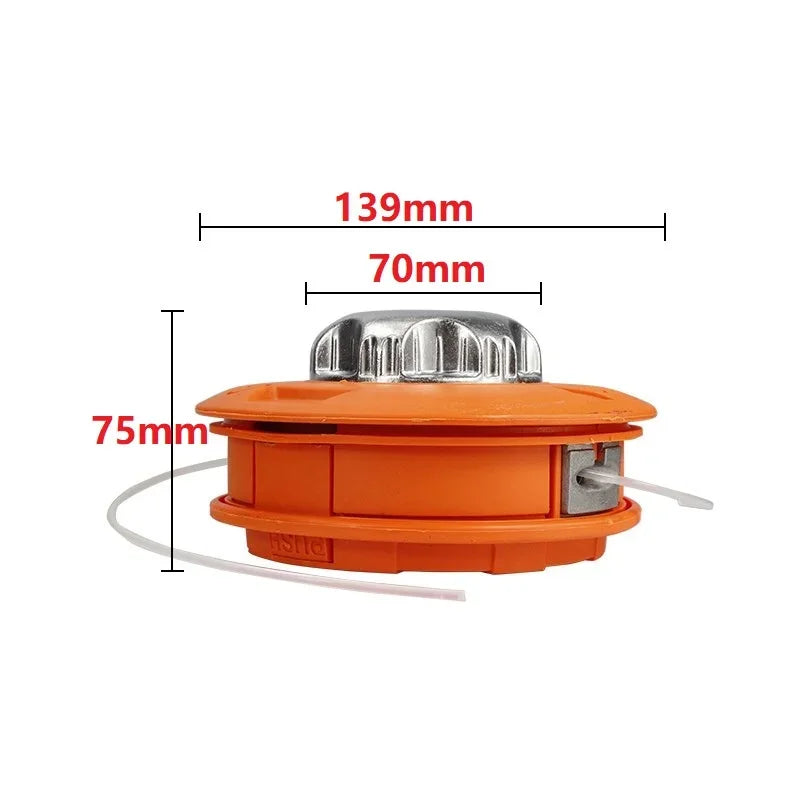 M10 Aluminum Head Nylon Grass Trimmer Head 2 Lijnen Brush Cutter Gasoline Grass Universele Bump Feed Line Strimme Garden Tools - Slobuy