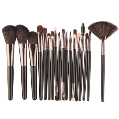 MAANGE 18Pcs Makeup Brushes Set Multifunctional Brush Powder Eyeshadow Make Up Brush With Portable PU Case Beauty Tools - Slobuy