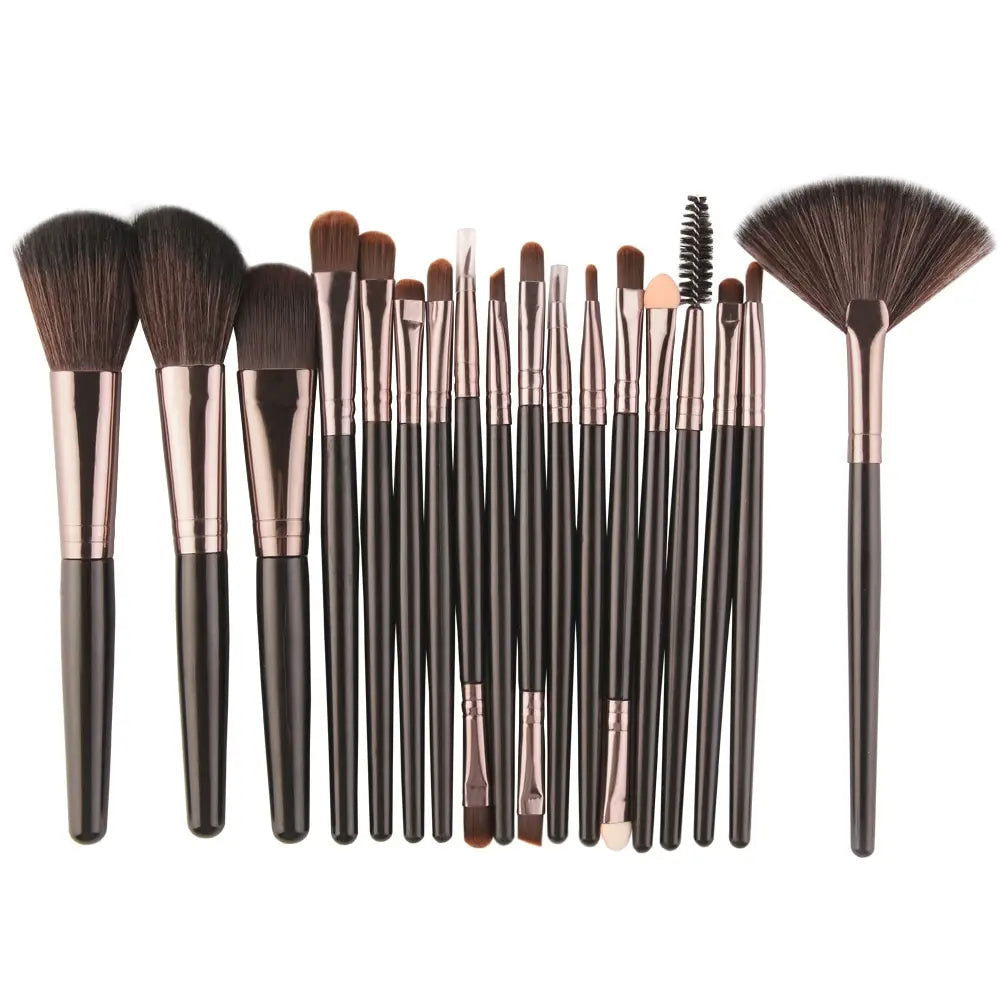 MAANGE 18Pcs Makeup Brushes Set Multifunctional Brush Powder Eyeshadow Make Up Brush With Portable PU Case Beauty Tools - Slobuy