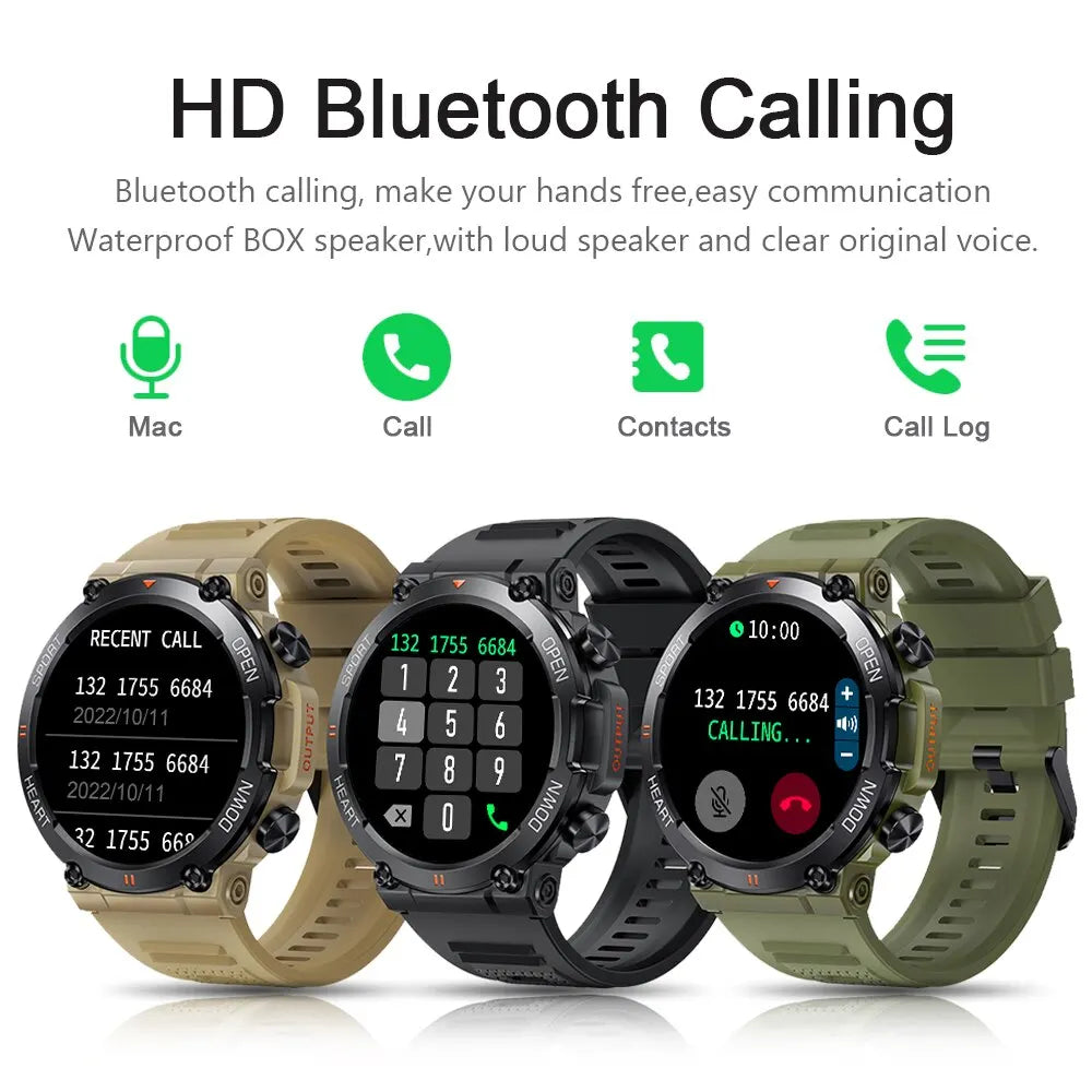 MELANDA 1.39 Inch HD Bluetooth Call Smart Watch Men Sports Fitness Tracker Heart Monitor 400mAh Smartwatch For Android IOS K56 - Slobuy
