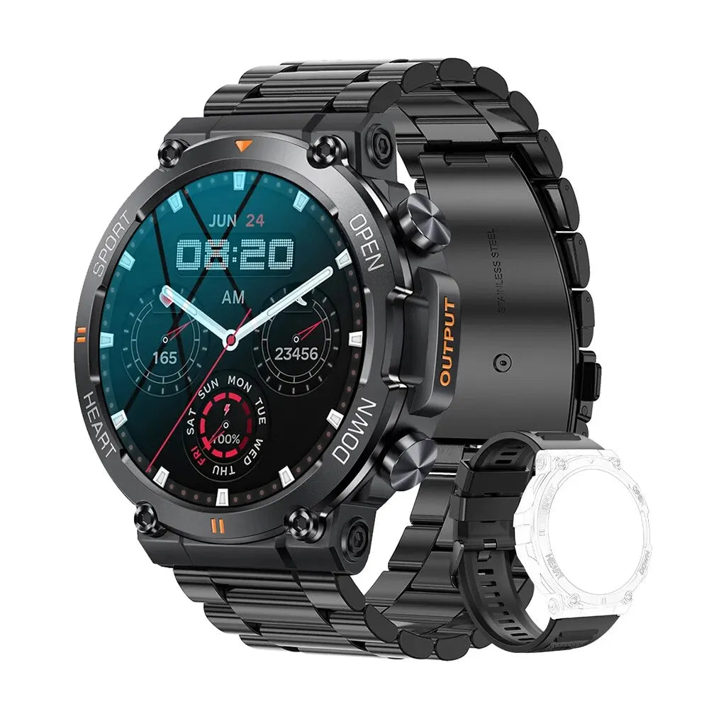 MELANDA 1.39 Inch HD Bluetooth Call Smart Watch Men Sports Fitness Tracker Heart Monitor 400mAh Smartwatch For Android IOS K56 - Slobuy