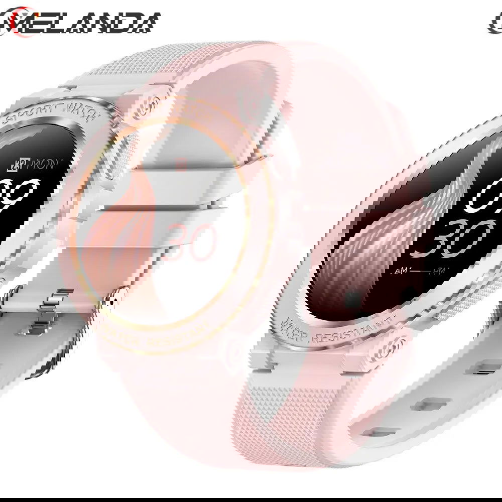 MELANDA Sport Smart Watch Women Bluetooth Call Smartwatch IP68 Waterproof Fitness Tracker Health Monitoring for IOS Android MK60 - Slobuy