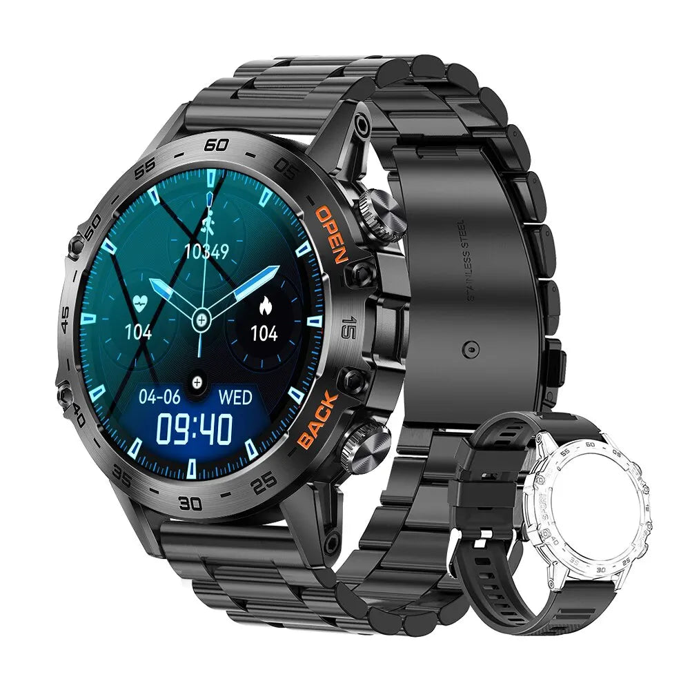 MELANDA Steel 1.39 Bluetooth Call Smart Watch Men Sports Fitness Tracker Watches IP67 Waterproof Smartwatch for Android IOS K52 - Slobuy