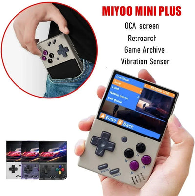 MIYOO MINI PLUS Portable Retro Handheld Video Game Console Linux System Classic Gaming Emulator 3.5 Inch IPS HD Screen Games V2 - Slobuy
