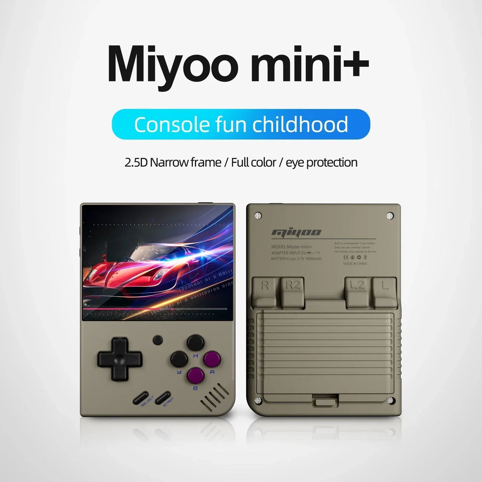 MIYOO MINI PLUS Portable Retro Handheld Video Game Console Linux System Classic Gaming Emulator 3.5 Inch IPS HD Screen Games V2 - Slobuy