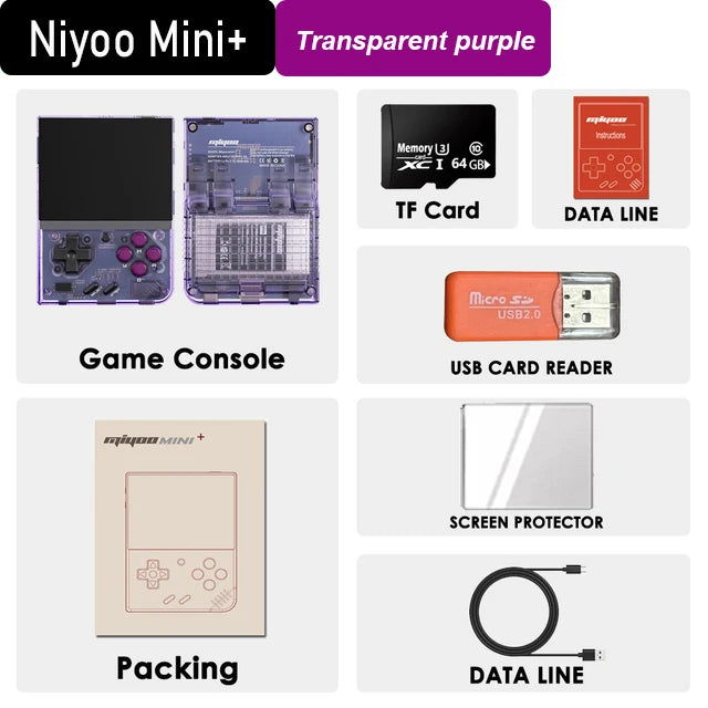 MIYOO Mini Plus Portable Retro Handheld Game Console 3.5-inch IPS HD Screen Children's Gift Linux System Classic Gaming Emulator - Slobuy