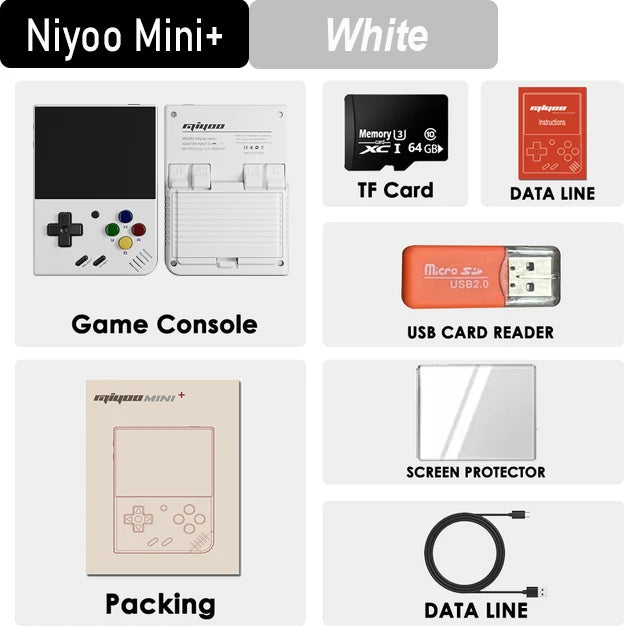 MIYOO Mini Plus Portable Retro Handheld Game Console 3.5-inch IPS HD Screen Children's Gift Linux System Classic Gaming Emulator - Slobuy