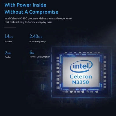 MLLSE M2 Mini PC Intel Celeron N3350 CPU 6G RAM 64G ROM USB3.0 Win10 WiFi Bluetooth 4.2 Desktop Portable Computer - Slobuy