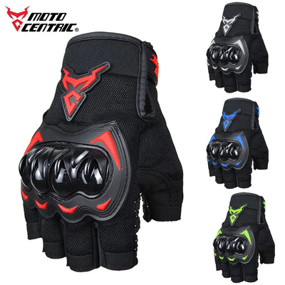 MOTOCENTRIC Summer Motorcycle Gloves Half Finger Breathable Motorcyclist Gloves ATV MTB Cycling Gloves Anti-fall Palm Guard Moto - Slobuy