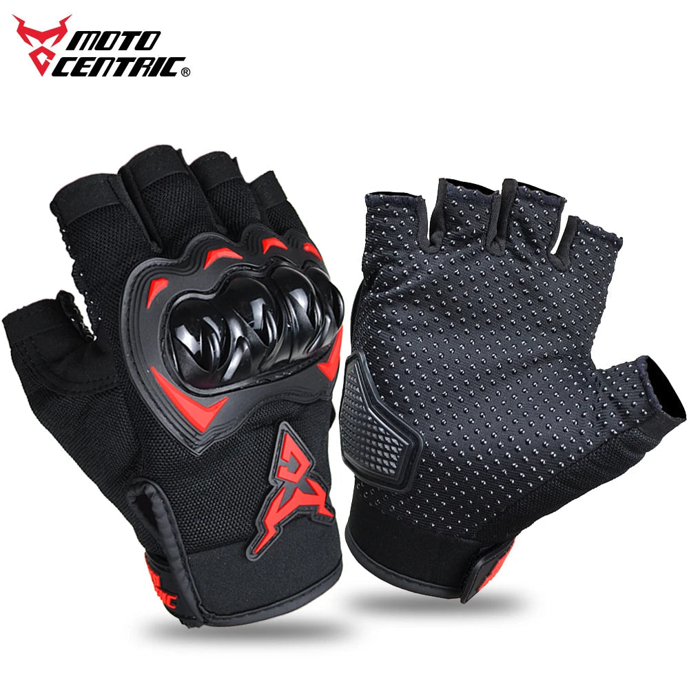 MOTOCENTRIC Summer Motorcycle Gloves Half Finger Breathable Motorcyclist Gloves ATV MTB Cycling Gloves Anti-fall Palm Guard Moto - Slobuy