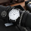 MSCXDK Brand 5pcs Black Quartz Watches Bracelet Men Business Casual Round Watch Life Tree PU Leather Bracelets Sets - Slobuy