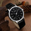 MSCXDK Brand 5pcs Black Quartz Watches Bracelet Men Business Casual Round Watch Life Tree PU Leather Bracelets Sets - Slobuy